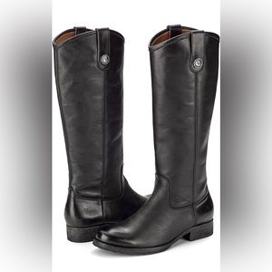 FRYE- Melissa Button Leather Tall Riding Boot- NEW!